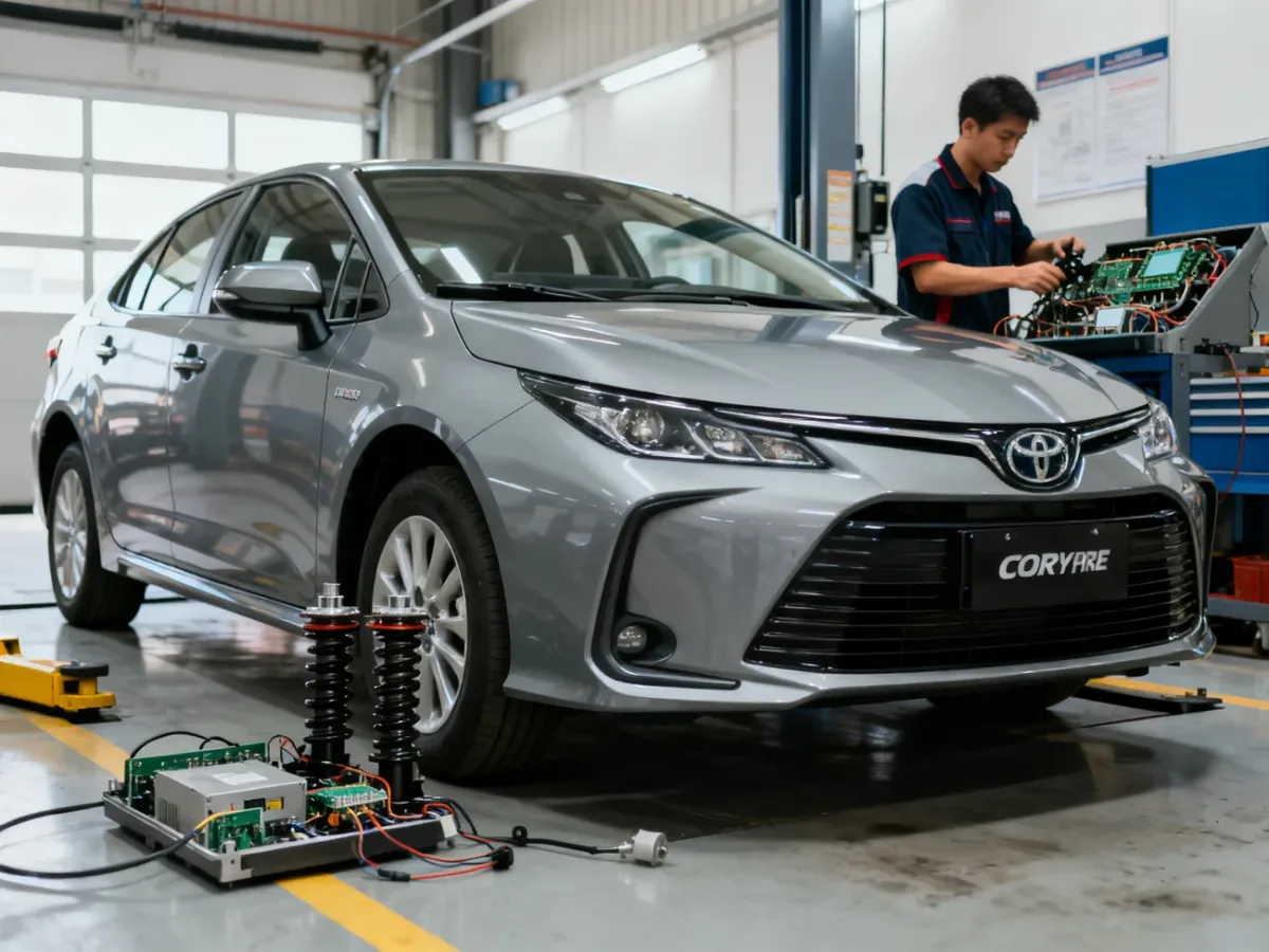 Toyota Corolla 2.0 Hybrid podczas kontroli w serwisie