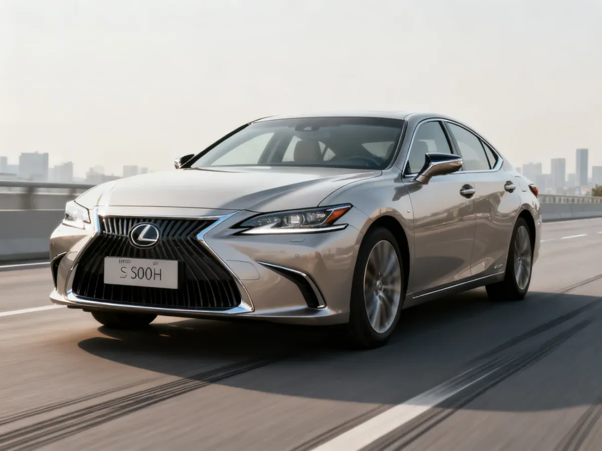 Lexus ES 300h podczas spokojnej jazdy miejskiej