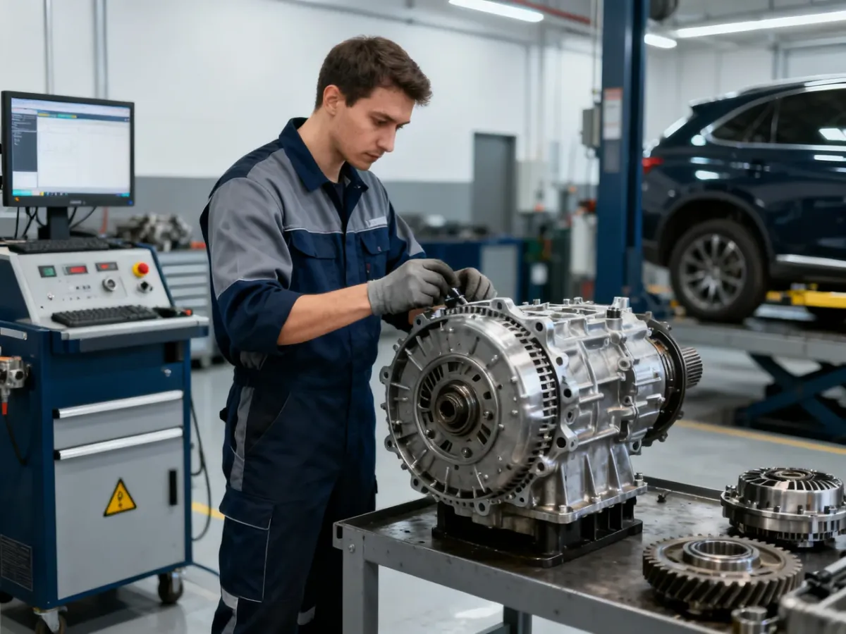 Mechanik diagnozujący konwerter momentu obrotowego w warsztacie